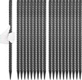 24 Inches Straight Rebar Stakes(20-Pack), 1/2" Diameter Steel Metal Stakes for Garden with Chisel Point End Heavy Duty Ground Anchors for Landscape, Concrete Form, Camping & Trapping Black-Ruum Studio Home