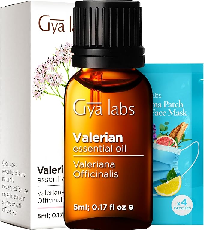 Gya Labs Valerian Essential Oil for Diffuser - 0.17 Fl Oz - 100% Pure Natural Valerian Oil for Skin, Aromatherapy & Candle Making Scent-Ruum Studio Home