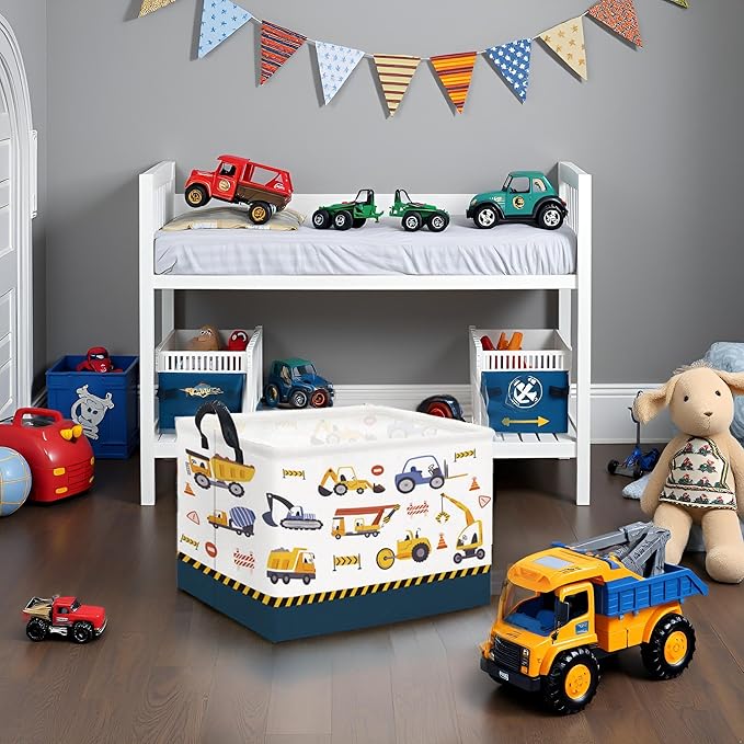 HIYAGON Rectangular Car Basket Kids Baby Storage Basket Toy Storage Bin Organizer Box Car Room Decor(Vehicle)-Ruum Studio Home