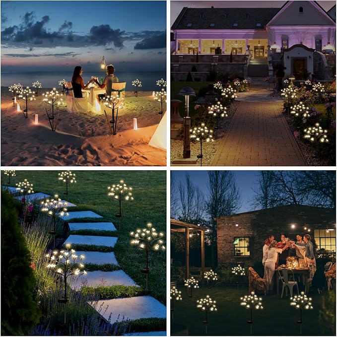 Solar Garden Lights Garden Decor, Solar Flowers Lights Outdoor Decorative,2Pack 40LED Solar Lights Outdoor Garden Waterproof for Outside Yard,Lawn,Patio,Pathway Decorations Gardening Gifts-Ruum Studio Home