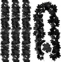 Joyhalo 4 Pack Halloween Garland, 5.7FT Black Maple Leaf Garland Halloween Decor, Spooky Black Leaves Vines Outdoor for Mantle, Home, Office, Stair Railing, Door Frame, Fireplace and Fall Decorations-Ruum Studio Home