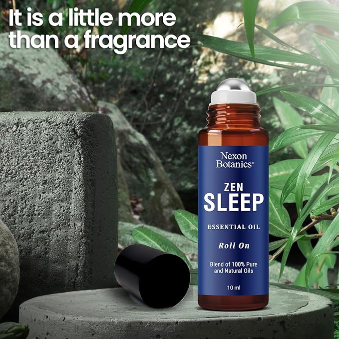 Zen Sleep Essential Oil Roll-On 10 ml - Calming Blend for Serenity & Deep Sleep - Easy-to-Use Roller Ball - Nexon Botanics-Ruum Studio Home