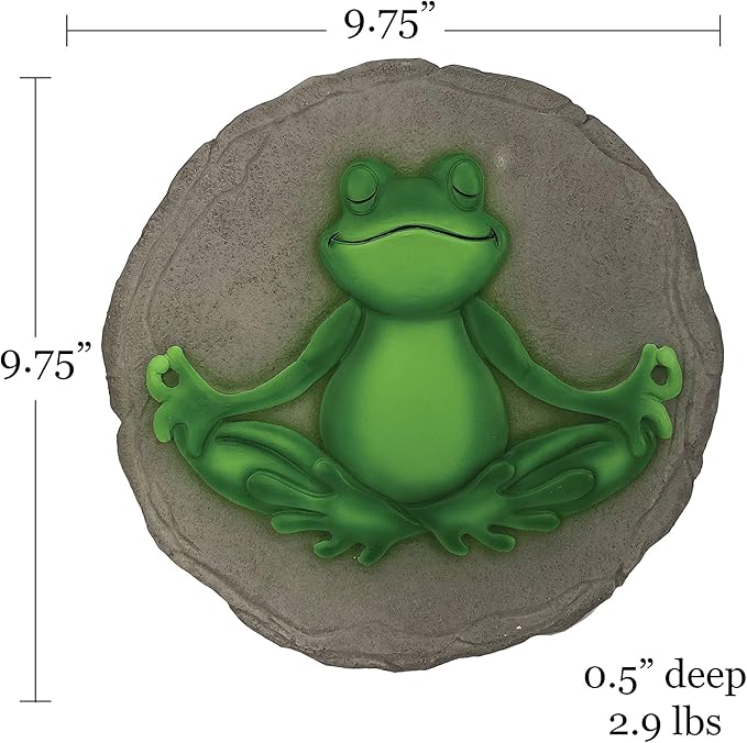 Spoontiques - Garden Décor - Yoga Frog Stepping Stone - Decorative Stone for Garden-Ruum Studio Home