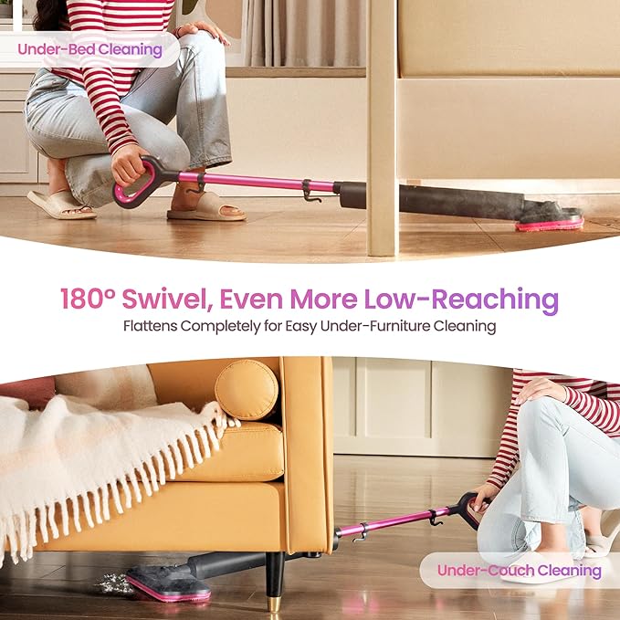 Schenley Steam Mop Cleaner Powerful - 15s Fast Heat-Up, Chemical-Free for Hardwood/Tile/Laminate & Floors/Walls, Washable Pads, 3 Modes for Carpet, Lightweight, Self-Standing, Sleek Design-Ruum Studio Home