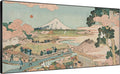SIGNWIN 24"x46" Extra Large Framed Wall Art Japanese Ukiyo-e Landscape, Timeless Mt. Fuji Scene for Zen-Inspired or Asian-Style Interiors for Home Living Room Bedroom Decor (Frame Assembly Required)-Ruum Studio Home