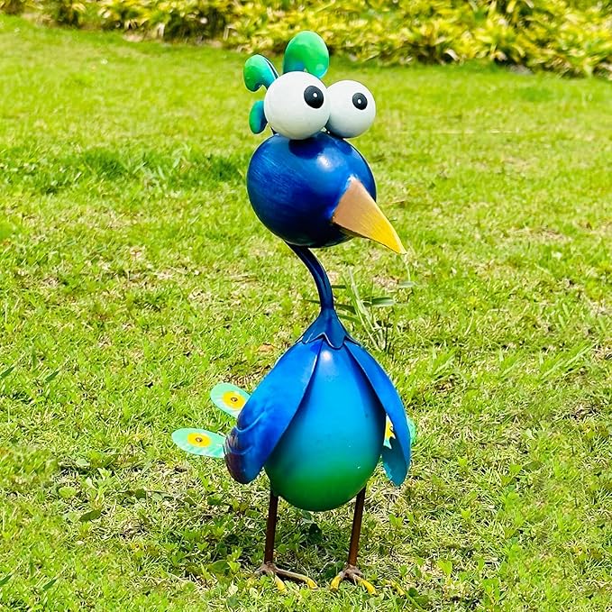 Kircust Peacock Decor Metal Yard Art Outdoor Statues Lawn Decorations Outside Garden Peacocks Decoration for Home-Ruum Studio Home
