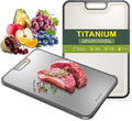 Mushu Titanium Cutting Boards for Kitchen,Upgrated Double Sided Food-Grade 100% Pure Titanium w/Wheat Straw PP Chopping Board for Meat Vegetable Fruit,Easy to Clean,Kitchen Gifts Large Size-Ruum Studio Home