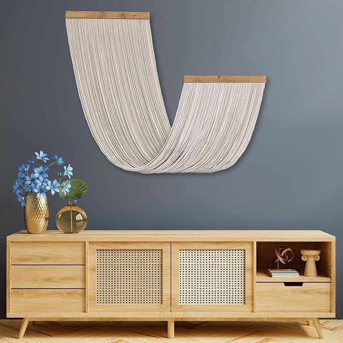 Knots & Beyond Macrame Wall Hanging Large, Boho Wall Tapestry, Bohemian Wall Decor, Fiber Wall Art-Ruum Studio Home