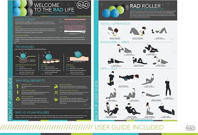 RAD Stiff Peanut Massage Ball – High Density Yoga Deep Tissue Roller Ball – Myofascial Release for Back, Neck, Feet, Psoas & Spine – Suboccipital & Thoracic Trigger Point Therapy-Ruum Studio Home