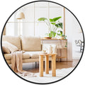 Fabuday Black Round Mirror 30 Inch - Large Circle Mirror for Bathroom, Living Room, Hallway, Entryway, Matte Aluminum Frame Circular Mirrors for Wall Decor-Ruum Studio Home
