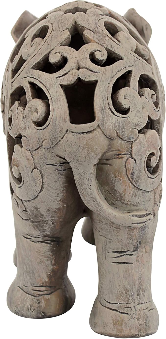 Design Toscano Anjan the Elephant Jali Sculpture-Ruum Studio Home