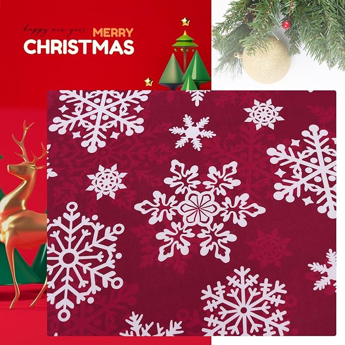 H.VERSAILTEX Christmas Sofa Slipcover Fleece Stretch Chaise Cover Sectional Couch Covers for L Shaped Sofa Both Left/Right Snowflakes Sofa Cover for Christmas (1 Piece Chaise Cover, Snowflakes)-Ruum Studio Home