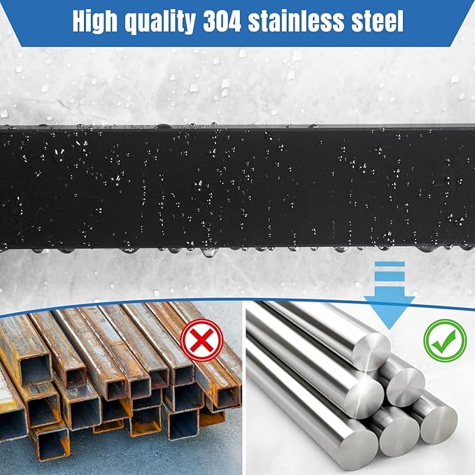 Magnetic Knife Holder for Wall 17 Inch, No Drilling black knife magnetic strip with 3 Hooks, Strong Magnet Knife Holder strip, Magnetic Knife Rack Bar for Kitchen Knives and Tools-Ruum Studio Home
