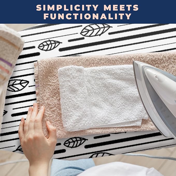 Ironing Board Cover and Pad Extra Thick Heavy Duty Padded 4 Layers Non Stick Scorch and Stain Resistant 15x54 and 3 Fasteners Elastic Edge with Bonus Protective Scorch Mesh Cloth-Ruum Studio Home