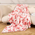 RYNGHIPY Cow Print Throw Blanket Soft Animal Cow Bed Throws Cute Farm Flannel Fleece Throw Blankets Thick Warm Plush Blankets for Sofa Couch Cow Decor Throws (Pink, 51''x63'')-Ruum Studio Home