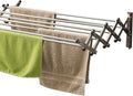 AERO W Racks Stainless Steel Wall Mounted Collapsible Laundry Clothes Drying Rack 60 Pound Capacity 22.5 Linear Ft-Ruum Studio Home