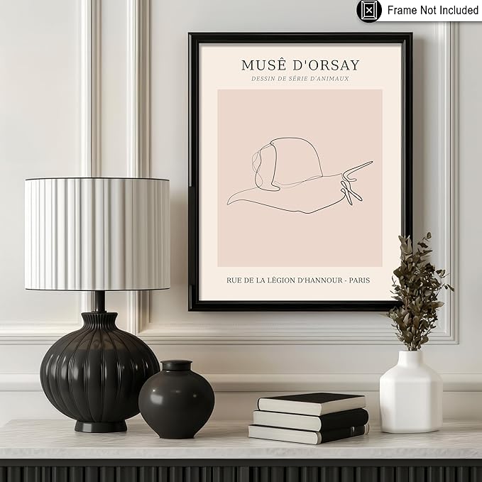 Poster Master Vintage Poster - Retro One Line Snail Drawing Print - Snail Line Art - Minimal Gift for Men, Women, Animal Lover - Abstract Wall Decor for Home, Office, 24x32 Unframed Wall Art-Ruum Studio Home