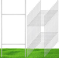 12 Pcs H Stakes for Yard Signs 30'' x 10'' Metal Heavy Duty H Frame Wire Stakes Weatherproof Metal Holder for 4mm 5mm Corrugated Signs Advertising Board Guidepost Yard Halloween Decor-Ruum Studio Home