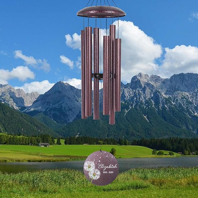 ASTARIN Personalized Memorial Wind Chimes, Customized Sympathy Deep Tone Wind Chime, Grief Gifts for Women Men Husband Wife, Windchimes in Memory of a Loved One Personalized-Ruum Studio Home