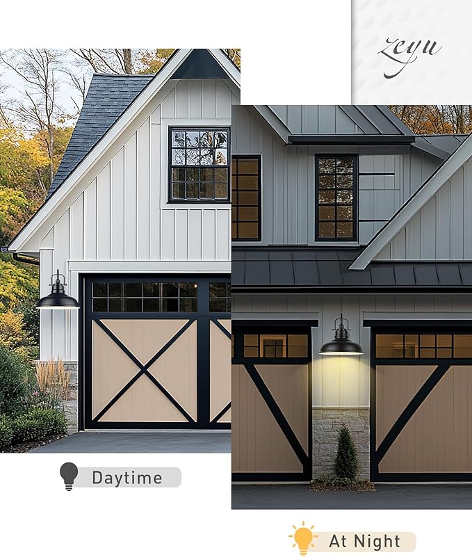 zeyu Black Gooseneck Barn Light, Modern Outdoor Wall Light Fixtures, Barn Light for Garden Garage, Matte Black Finish, 016-1BL BK-Ruum Studio Home