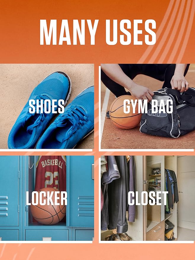 Sneaker Balls Odor-Fighting Shoe Fresheners, Eliminates Unpleasant Smells, Perfect For Sneakers, Gym Bags, Gear Bags, Drawers, Lockers, And More!, Fireside X-Mas, 6 Pack-Ruum Studio Home