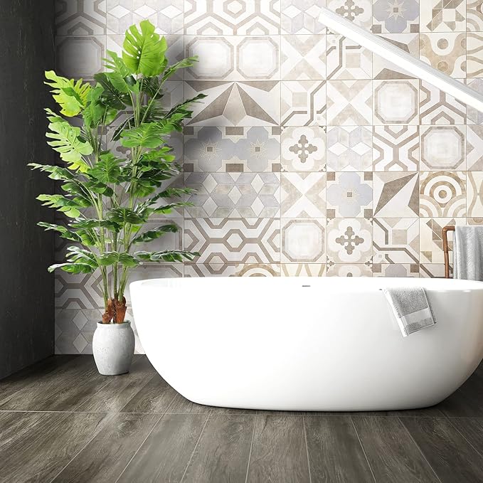 6.3ft Artificial Monstera Deliciosa Tree (75in) with Plastic Nursery Pot Faux Tree, Fake Tropical Split Leaf Palm Plant for Office House Farmhouse Living Room Home Decor (Indoor/Outdoor)-Ruum Studio Home