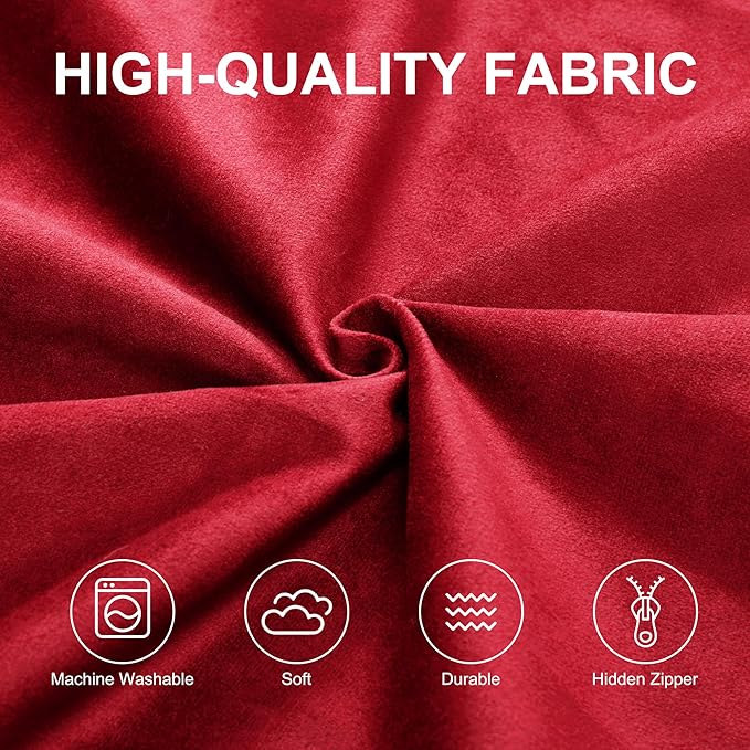 Hobestluk 6FT Bean Bag Chair Bean Bag Chairs for Adults Giant Bean Chairs with Velvet Cover, Memory Foam BeanBag Chair Fluffy BeanBag Chairs for Living Room, Bedroom- Red (70" x 70" x 15")-Ruum Studio Home