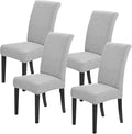 Joccun Chair Covers for Dining Room Set of 4, Dining Chair Slipcovers Stretch Dining Room Chair Covers Seat Protector,Washable Parsons Chair Cover for Home,Hotel,Banquet(Silver,4 Pack)-Ruum Studio Home