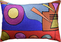 Lumbar Kandinsky Abstract Pillow Cover - Soul VI Modern Throw Pillowcase Modern Chair Cushion Contemporary Pillowsham Farmhouse Couch Cushions Hand Embroidered Wool Size 14x20-Ruum Studio Home
