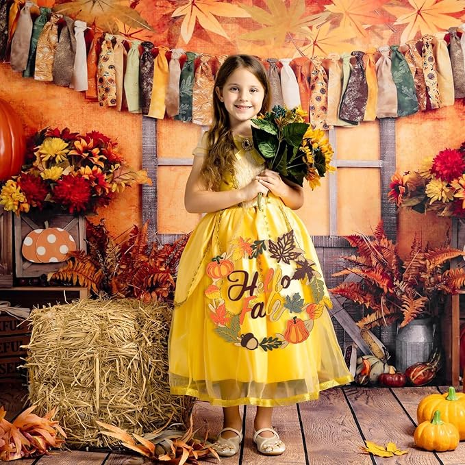 Fall Decoration Hello Fall Wreaths for Front Door, Wooden Welcome Maple Leaf Pumpkin Door Sign Ornament, Wood Farmhouse Wooden Hanging for Autumn Harvest Home Halloween Decoration-Ruum Studio Home