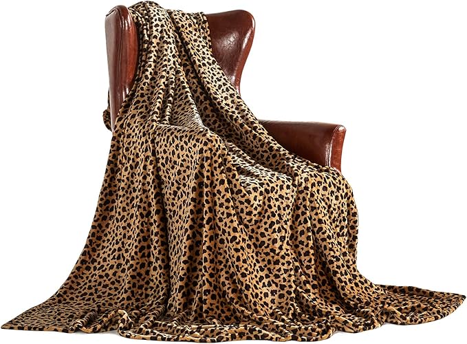 MERRYLIFE Leopard Throw Blanket Decorative Fleece Throw | Ultra-Plush Colorful Oversized | Couch Blanket Travel Lap | Queen Size(90" 90",Cheetah)-Ruum Studio Home