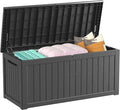 200 Gallon Outdoor Storage Box Waterproof Lockable Resin Deck Box Large, Patio Storage Bin for Pool Accessories Cushion Furniture, Garden Tools, UV-Resistant Outside Delivery Black-Ruum Studio Home