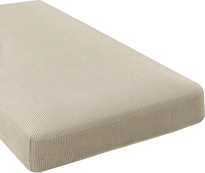 H.VERSAILTEX Super Stretch Individual Chaise Cover Sectional Couch Covers for L Shaped Sofa Both Left/Right Featuring Thick Jacquard Textured Twill Fabric (1 Piece Chaise Cover, Island Fossi)-Ruum Studio Home