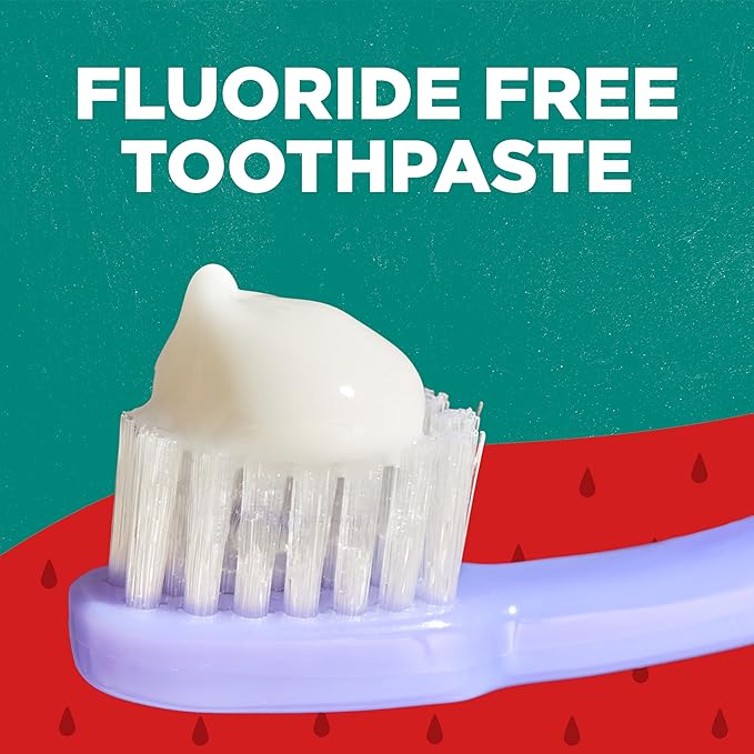 Tom's of Maine Natural Kid's Fluoride Free Toothpaste, Ages 2+, Silly Strawberry, 5.1 oz. 3-Pack (back in original formula)-Ruum Studio Home