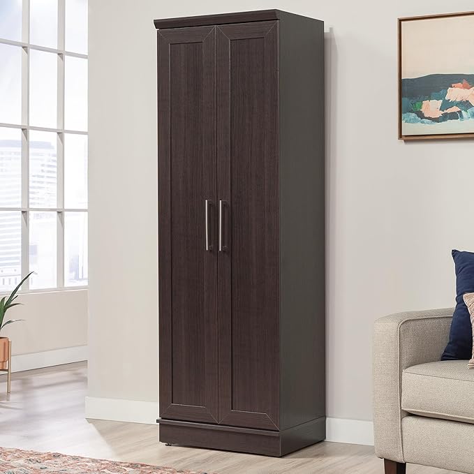 Sauder HomePlus Kitchen Pantry Storage Cabinet with Adjustable Shelves, Laundry Bathroom, L: 23.31" x W: 17.01" x H: 71.18", Dakota Oak-Ruum Studio Home