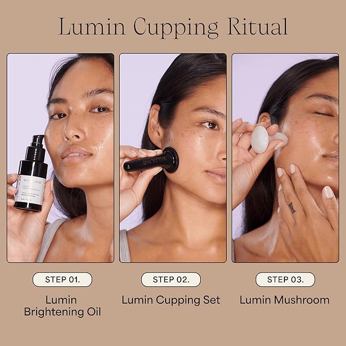 WILDLING Lumin Cupping Set I Facial Cupping Tools to Decrease Puffiness, Increase Collagen Production, Sculpt Cheeks + Chin, Detox + Clear Breakouts-Ruum Studio Home