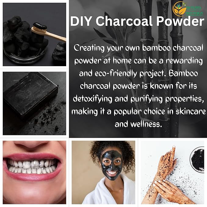 Activated Charcoal Powder 100% Food Grade, Natural Detoxifier for Teeth Whitening, Digestive Health, Face Masks, DIY Skincare, Detox Drinks & Bug Bite Relief 3.5 oz Pack-Ruum Studio Home