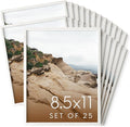 Haus and Hues 8.5x11 White Oak Wood Picture Frames Set of 25 - Premium Bulk Picture Frames 8.5x11 Bundle - Elegant Gallery Wall Frame Set for Posters, Art Display - Ideal for Wall Decor in Home &-Ruum Studio Home