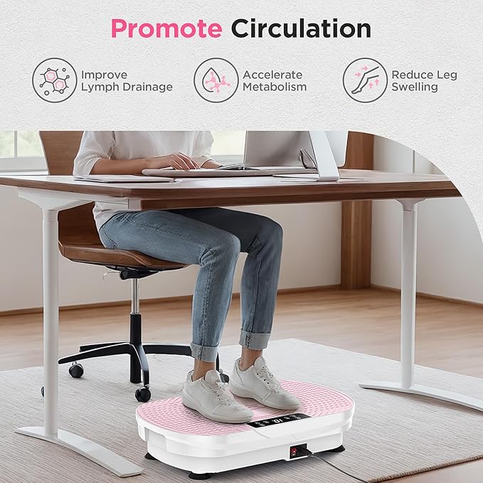 FEIERDUN Vibration Plate Exercise Machine, Vibration Plate for Lymphatic Drainage, Power Plate Vibration Platform for Weight Loss, Toning & Wellness-Ruum Studio Home