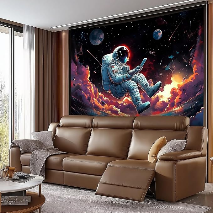 BVBOX Astronaut Tapestry Wall Hanging 79"x59" Space Galaxy Nebula Clouds Art Trippy Cosmic Cool Psychedelic Wall Blanket Decor for Bedroom Living Room Dorm-Ruum Studio Home