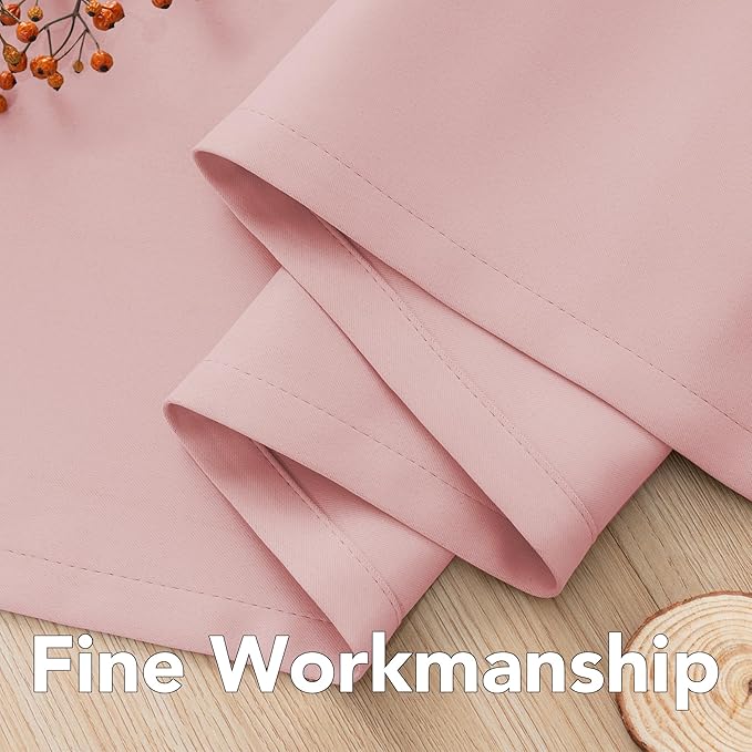 H.VERSAILTEX Ultra Soft Microfiber Thermal Insulated Antique Copper Grommet Blackout Curtains/Window Treatment Draperies 52 by 72 - Inch for Living Room/Bedroom, Set of 2 - Baby Pink-Ruum Studio Home