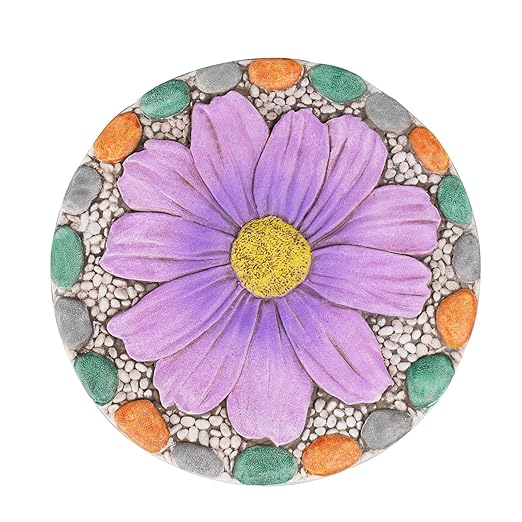 Outdoor Garden Decor Stepping Stones - Outside Garden Yard Decorative Stones Gifts for Women Garden Decor for Outside 10x10x0.75 Inch Cynkeyee-Ruum Studio Home