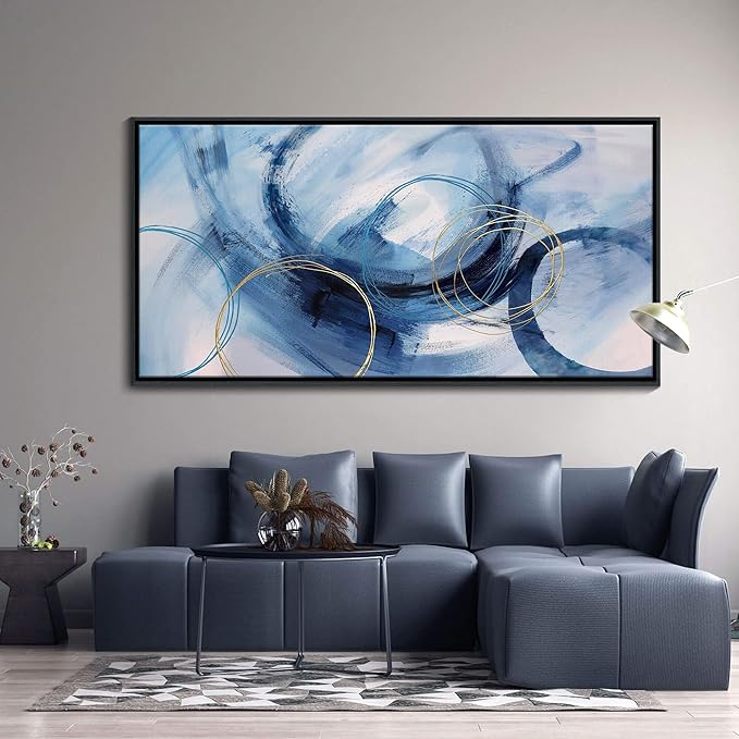Abstract Wall Art DUNHUANG ART Framed Canvas Wall Art - Modern Wall Art Decor for Living Room, Bedroom, Office - Ready to Hang - Home Decoration 30"x60"-Ruum Studio Home