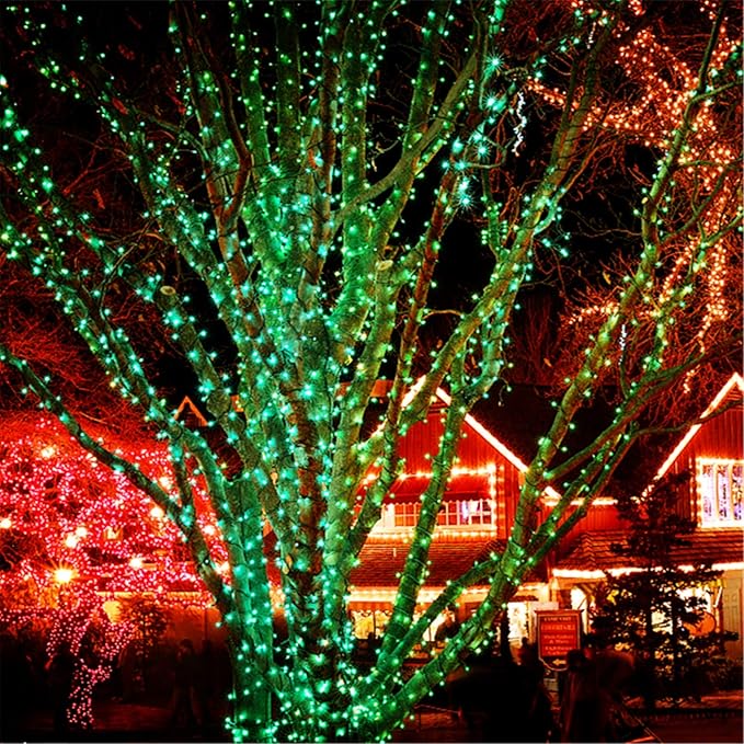 HOME LIGHTING 200 LED 66FT Christmas String Lights, St Patricks Day Fairy Lights with 8 Lighting Modes, String Mini Light Plug in for Indoor Outdoor Tree Garden Wedding Party Decoration, Green-Ruum Studio Home