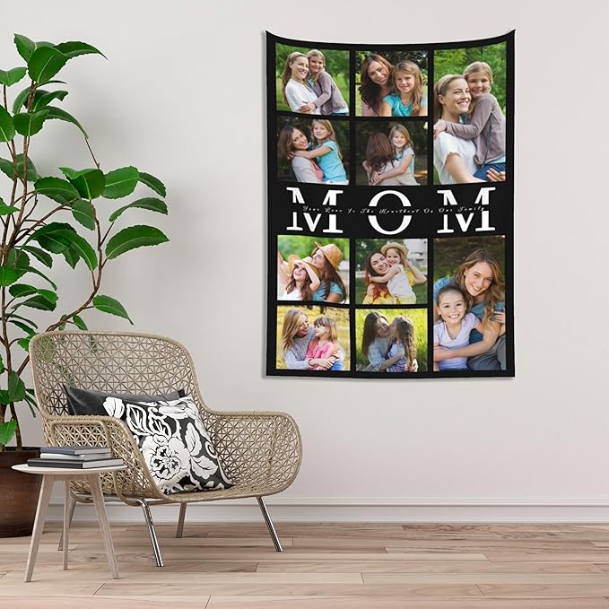 Custom Tapestry For Wall Bedroom Custom Backdrop Personalized Image Text Photo Customized Funny Tapestry Banners And Signs Mother's Day Vertical Tapestrys-Ruum Studio Home