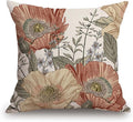 TSSOHU Vintage Flowers Pillow Cover Rustic Cotton Linen Decorative Square Throw Pillow Cover 18x18 Inch for Sofa Couch Decoration-Ruum Studio Home