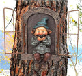Whimsical Fairy Garden Gnome Statue, Tree Faces Decor Outdoor -5.9 Inch, Funny Garden Tree Decoration,Ideal Patio Yard Lawn Porch Decoration-Ruum Studio Home