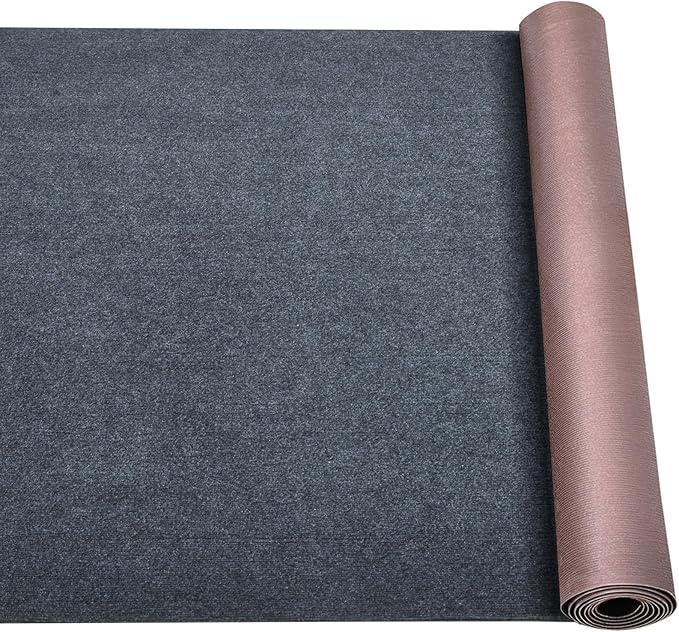 Marine Carpet,6 FT x 23 FT Dark Gray Indoor Outdoor Carpet 0.2" Thick Boat Carpet with Water-Proof TPE Backing, Non-Slide Outdoor Marine Carpet Roll for Home, Patio, Porch, Deck-Ruum Studio Home
