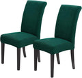 Joccun Chair Covers for Dining Room Set of 2, Dining Chair Slipcovers Stretch Dining Room Chair Covers Seat Protector,Washable Parsons Chair Cover for Home,Hotel,Banquet(Hunter,2 Pack)-Ruum Studio Home