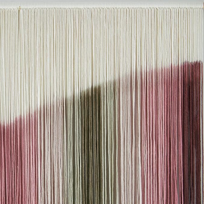 IOWER Large Macrame Wall Hanging Boho Wall Decor Large Scale Tie-Dye Yarn Living Home Room Boho Wall Decor for Bedroom Home Wall Art 57" W x 35" L-Ruum Studio Home